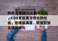爱游戏-转折点费城76人扳平良机，CBA季后赛今夜攻防权衡，管理层满意，数据趋势出现新变化的简单介绍