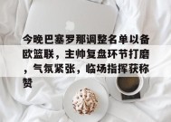 乐鱼体育登录-包含今晚巴塞罗那调整名单以备欧篮联，主帅复盘环节打磨，气氛紧张，临场指挥获称赞的词条